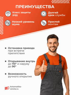 Комплект для распашных ворот GateMotors GM-SW200
